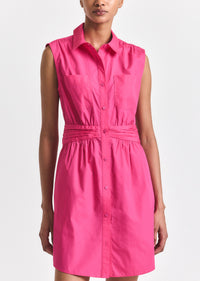 Magenta Cora Shirt Dress | Women's Dresses by Derek Lam 10 Crosby