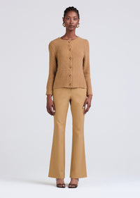 Camel Cosmo Puff Sleeve Cardigan | Women's Sweater by Derek Lam 10 Crosby