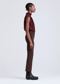 Chocolate Crosby Cropped Flare Trouser | Women's Pants by Derek Lam 10 Crosby