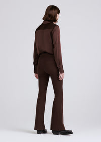 Chocolate Crosby Flare Trouser | Women's Pants by Derek Lam 10 Crosby