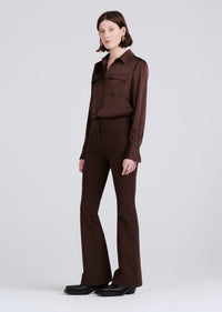 Chocolate Crosby Flare Trouser | Women's Pants by Derek Lam 10 Crosby