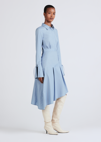 Denim Maddison Long Sleeve Midi Shirtdress | Women's Dress by Derek Lam 10 Crosby
