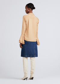 Fawn Selma Button Down Flare Cuff Blouse | Women's Top by Derek Lam 10 Crosby