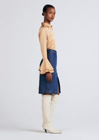 Fawn Selma Button Down Flare Cuff Blouse | Women's Top by Derek Lam 10 Crosby