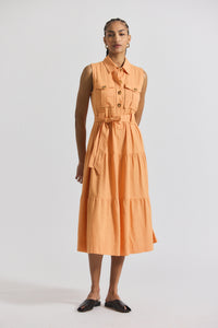 Papaya Florence Sleeveless Shirt Dress | Women's Dresses by Derek Lam 10 Crosby