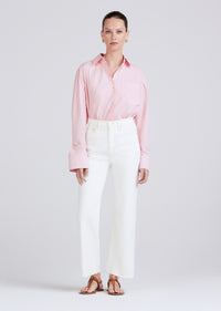 White Isla Cropped High Rise Wide Leg Jeans | Women's Pants by Derek Lam 10 Crosby