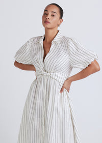 Ivory Midnight Maya Twist Front Maxi Dress | Women's Dress by Derek Lam 10 Crosby