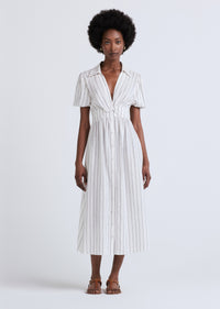 Ivory Midnight Maya Twist Front Maxi Dress | Women's Dress by Derek Lam 10 Crosby