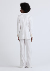 Ivory-Midnight Walter Double Breasted Jacket | Women's Jacket by Derek Lam 10 Crosby