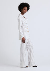Ivory-Midnight Walter Double Breasted Jacket | Women's Jacket by Derek Lam 10 Crosby