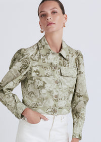 Chloe Puff Sleeve Utility Jacket - Ivy Multi
