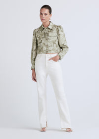 Chloe Puff Sleeve Utility Jacket - Ivy Multi