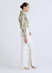 Chloe Puff Sleeve Utility Jacket - Ivy Multi