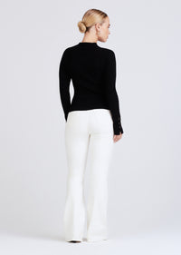 Black Kassandra Ribbed Mock Neck Sweater | Women's Sweater by Derek Lam 10 Crosby