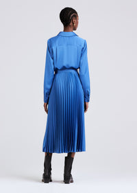 Slate Kenza Pleated Midi Shirt Dress | Women's Dress by Derek Lam 10 Crosby