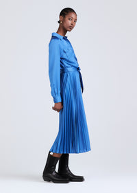 Slate Kenza Pleated Midi Shirt Dress | Women's Dress by Derek Lam 10 Crosby