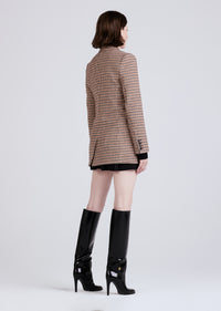 Khaki Multi Raquel Double Breasted Peacoat | Women's Jacket by Derek Lam 10 Crosby