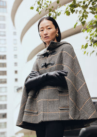 Kyra Cargo Pocket Cape - Black Multi