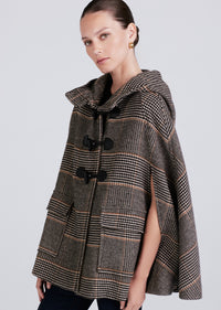 Black Multi Kyra Cargo Pocket Cape | Womens Jacket by Derek Lam 10 Crosby