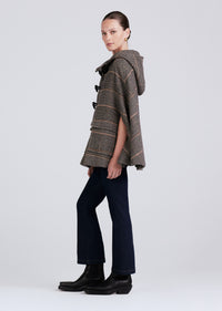 Black Multi Kyra Cargo Pocket Cape | Womens Jacket by Derek Lam 10 Crosby