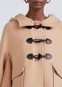 Camel Kyra Cargo Pocket Cape | Womens Jacket by Derek Lam 10 Crosby