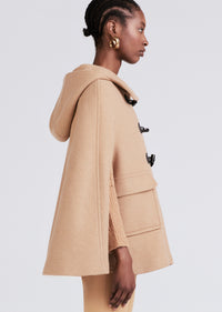 Camel Kyra Cargo Pocket Cape | Womens Jacket by Derek Lam 10 Crosby