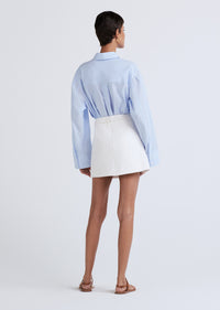 Sky Blue Wesley Button Front Shirt | Women's Top by Derek Lam 10 Crosby