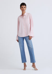 Light Pink Wesley Button Front Shirt | Women's Top by Derek Lam 10 Crosby