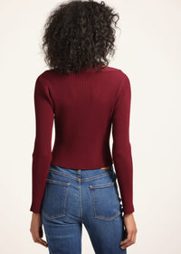 Red Lonnie Viscose Knit Layered Cardigan | Women's Top by Derek Lam 10 Crosby