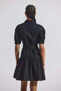 Black Luma A-Line Shirt Dress | Women's Dresses by Derek Lam 10 Crosby