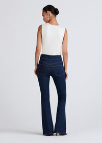 Madison Crosby High Rise Flare w/ Pintuck | Women's Pants by Derek Lam 10 Crosby