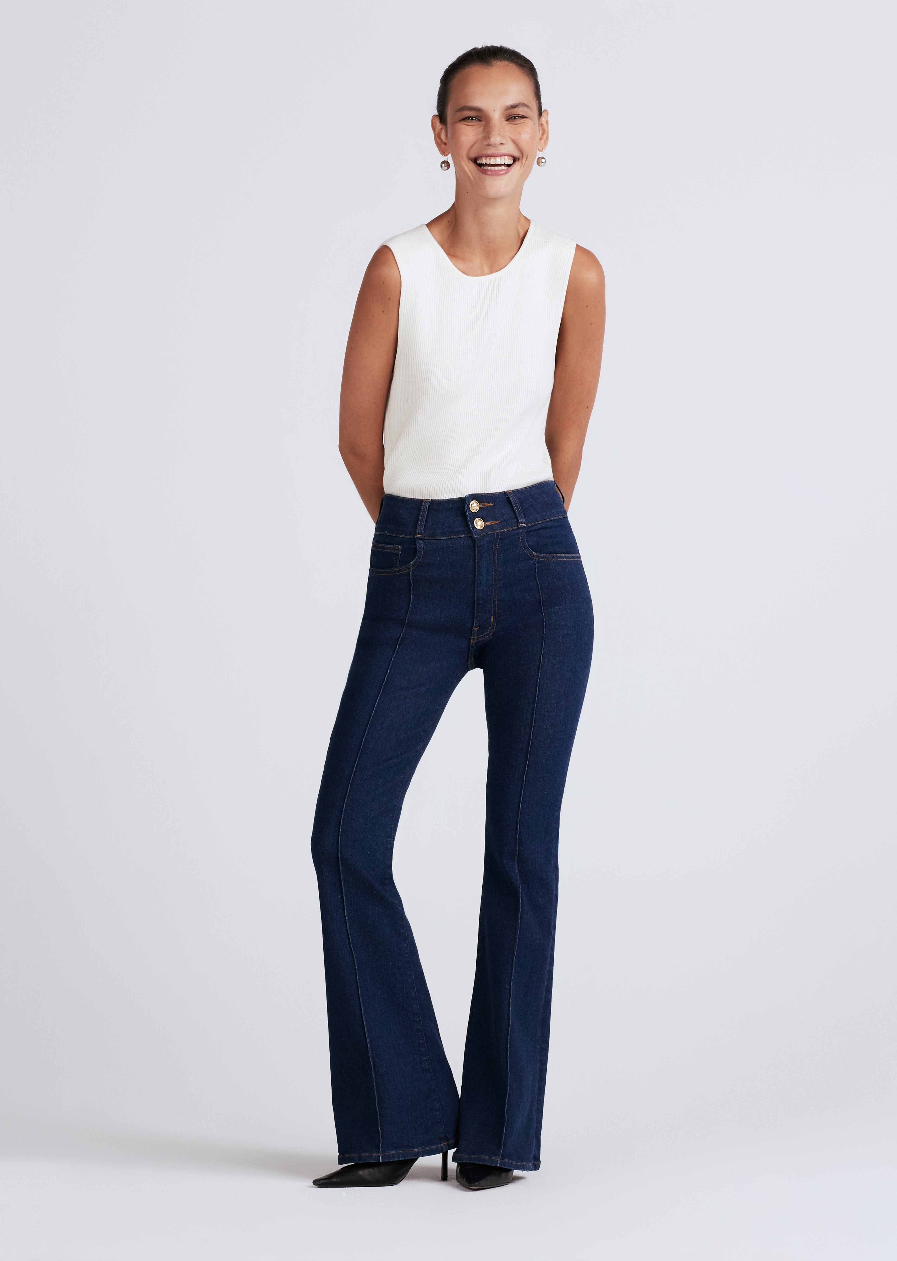 Crosby High Rise Crop Flare Jeans