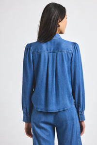 Keri Wash Majah Tencel Denim Blouse | Women's Top by Derek Lam 10 Crosby