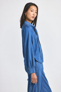 Keri Wash Majah Tencel Denim Blouse | Women's Top by Derek Lam 10 Crosby