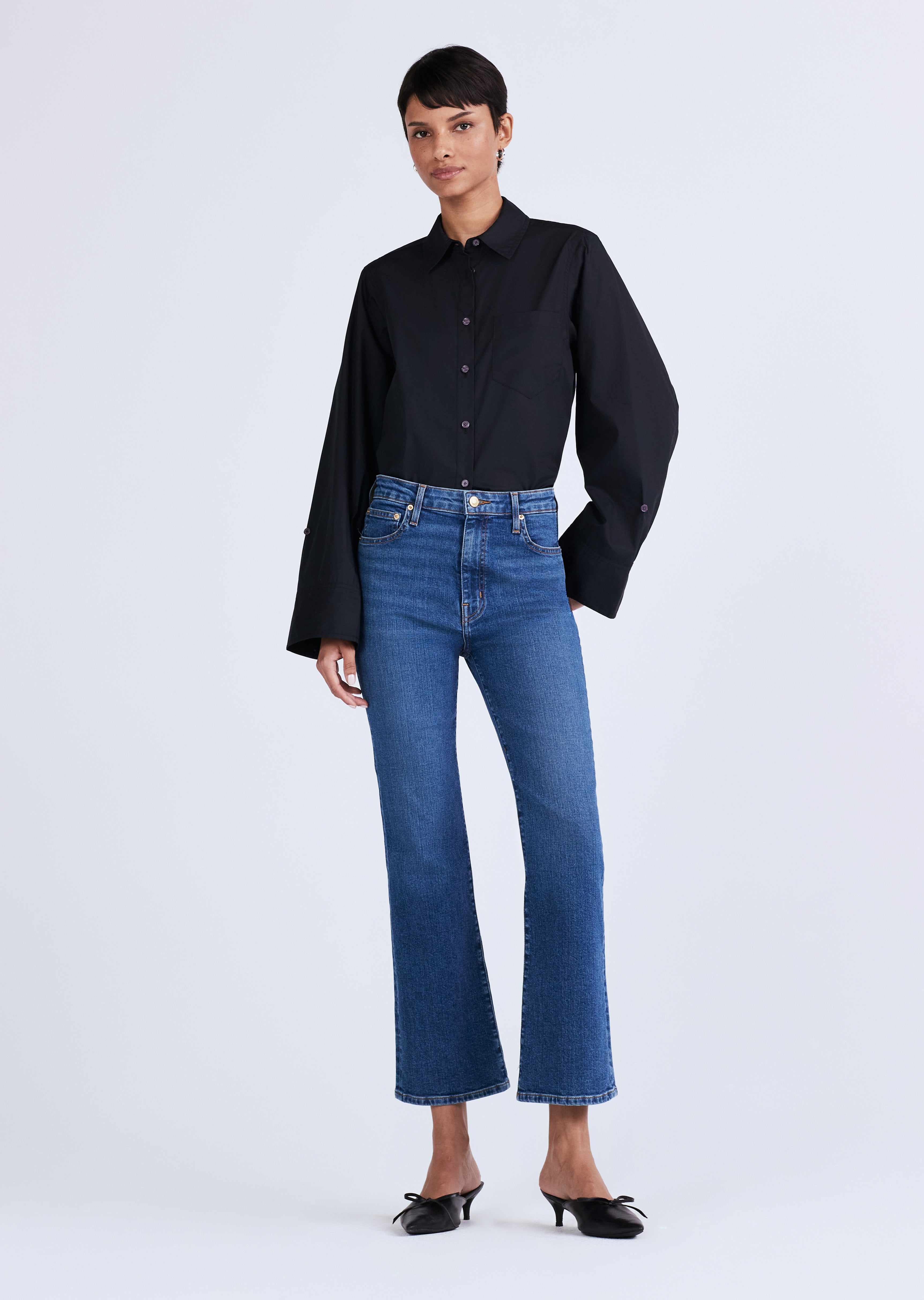 Crosby High Rise Crop Flare Jeans | Derek Lam 10 Crosby