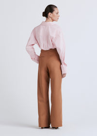 Mocha Baxter Wide Leg Pleated Pants | Women's Pants by Derek Lam 10 Crosby
