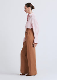 Mocha Baxter Wide Leg Pleated Pants | Women's Pants by Derek Lam 10 Crosby