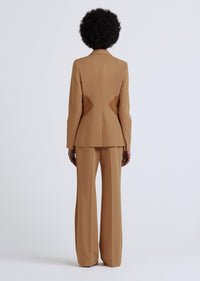 Mocha Jad Crochet Blazer | Women's Jacket by Derek Lam 10 Crosby