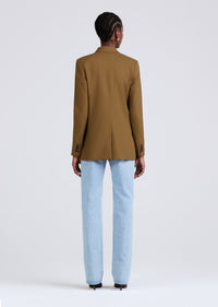Moss Sandra Double Breasted Slit Blazer | Women's Jacket by Derek Lam 10 Crosby