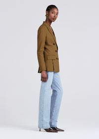 Moss Sandra Double Breasted Slit Blazer | Women's Jacket by Derek Lam 10 Crosby