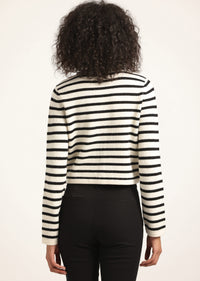 Blanc De Blanc-Black Nebula Sequin Cardigan | Women's Top by Derek Lam 10 Crosby