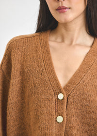 Mocha Mousse Lailah Oversized Cardigan | Women's Top by Derek Lam 10 Crosby
