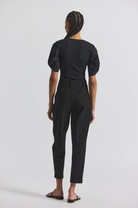Black Leonie Pleated Tapered Pant | Women's Pants by Derek Lam 10 Crosby