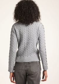 Grey Pippa Lace Up Turtleneck | Women's Top by Derek Lam 10 Crosby