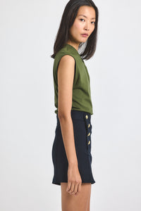 Fatigue Nia Assymmetric Embellished Twist Tee | Women's Top by Derek Lam 10 Crosby