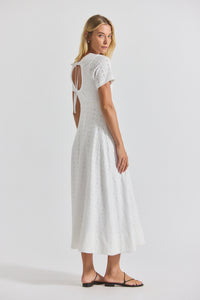 White Olympia Ruched Front Maxi Dress | Women's Dresses by Derek Lam 10 Crosby