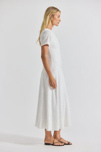 White Olympia Ruched Front Maxi Dress | Women's Dresses by Derek Lam 10 Crosby