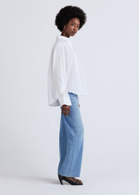 Optic White Wesley Button Front Shirt | Women's Top by Derek Lam 10 Crosby