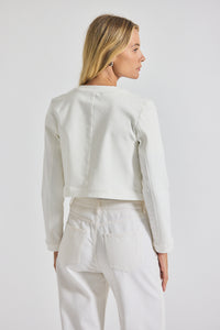 Blanc de Blanc Penny Cropped Stretch Denim Jacket | Women's Jackets by Derek Lam 10 Crosby