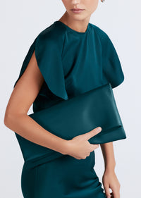 Petrol Farrah Large Leather Bag - Handbag by Derek Lam 10 Crosby